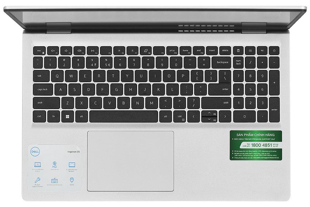 Laptop Dell Inspiron 15 3520 - N5I5057W1 (i5 1235U, 16GB, 512GB, Full HD 120Hz, OfficeHS+365, Win11) Màu Bạc