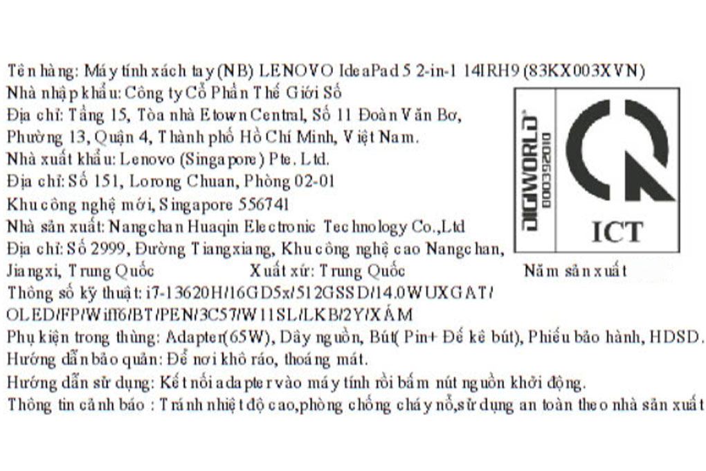 Lenovo IdeaPad 5 2in1 14IRH9 - 83KX003XVN (i7 13620H, 16GB, 512GB, WUXGA OLED, Cảm ứng, Win11) - 15
