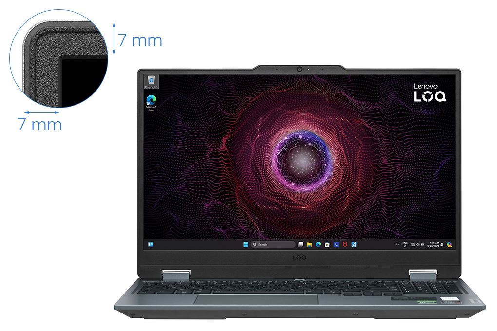 Laptop Lenovo LOQ 15ARP9 R7 7435HS/12GB/512GB/6GB RTX4050/144Hz/Win11 (83JC003VVN) Màu Xám