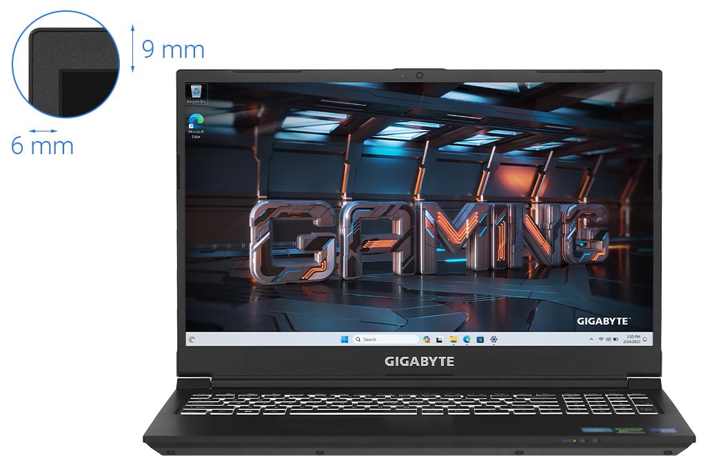 Laptop GIGABYTE Gaming G5 MF5 RC555 - 9RC55MF5FEIAA1VN0C0 (i5 13500H, 16GB, 512GB, RTX 4050 6GB, Full HD 144Hz, Win11) Màu Đen