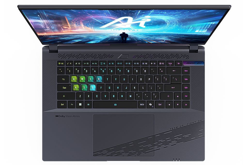 Laptop GIGABYTE Gaming AORUS 16X X6LAG - 9RX6LASGDDJIXDVN010 (i7 14650HX, 16GB, 1TB, RTX 4070 8GB, WQXGA 165Hz, Win11) Màu Xám