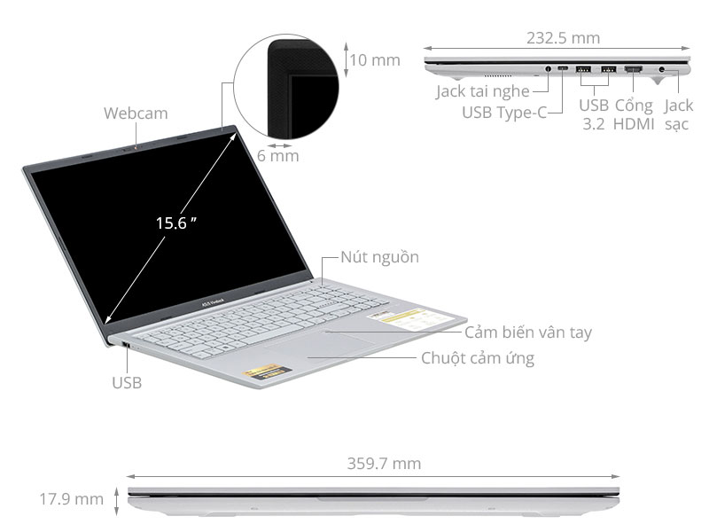 Asus Vivobook 15 X1504VA i3 1315U/8GB/512GB/Win11 (NJ1634W)