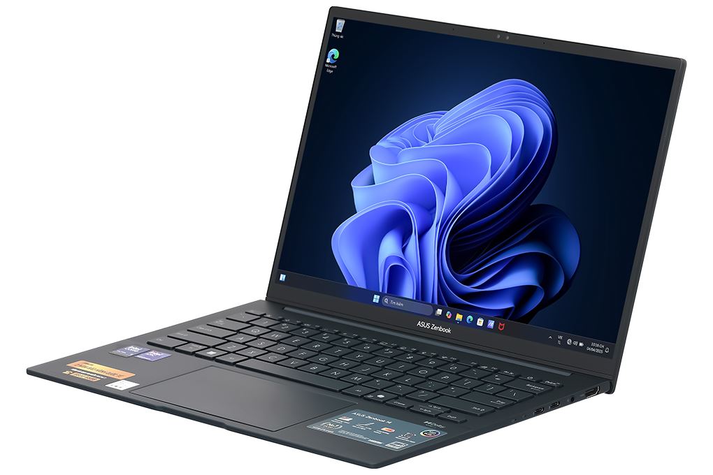Laptop Asus Zenbook 14 UX3405CA - PZ187WS (Ultra 5 225H, 16GB, 512GB, 2.8K OLED 120Hz, Cảm ứng, OfficeH24+365, Win11) Màu Xanh Dương