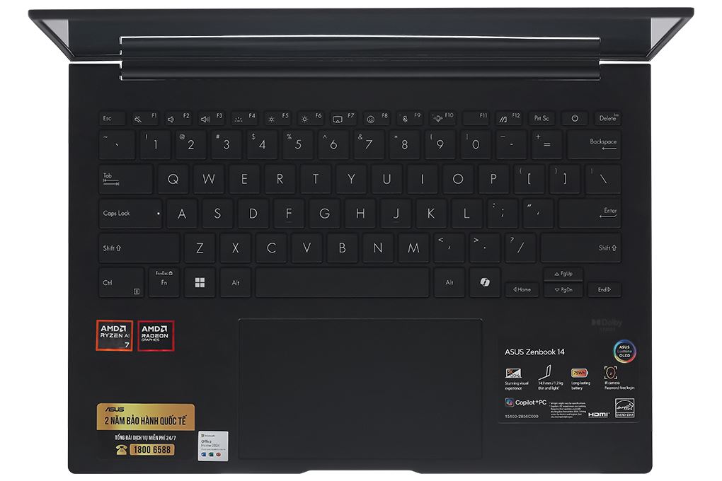 Laptop Asus Zenbook 14 UM3406KA - PP555WS (R7 AI 350, 32GB, 512GB, 2.8K OLED 120Hz, OfficeH24+365, Win11) - 4
