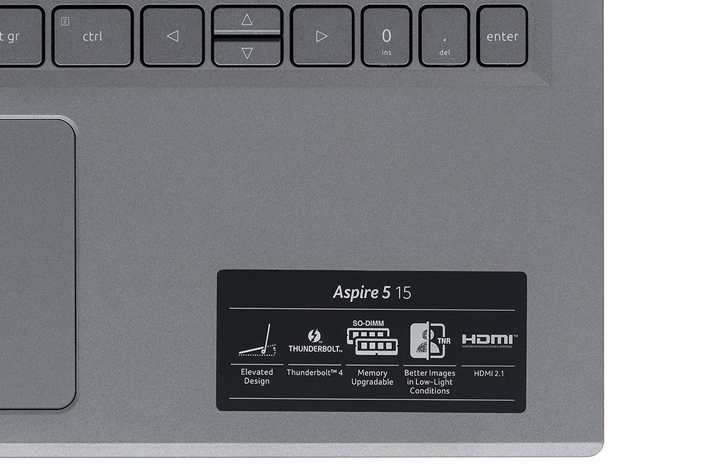 Laptop Acer Gaming Aspire 5 A515 58GM 598J - NX.KW1SV.002 (i5 13420H, 16GB, 512GB, RTX 2050 4GB, Full HD 144Hz, Win11) Màu Xám