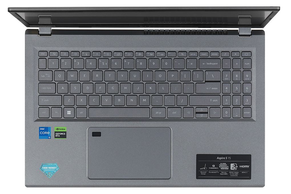 Laptop Acer Gaming Aspire 5 A515 58GM 598J - NX.KW1SV.002 (i5 13420H, 16GB, 512GB, RTX 2050 4GB, Full HD 144Hz, Win11) Màu Xám