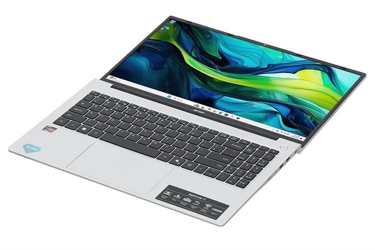 Laptop Acer Aspire Lite 15 AL15 41P R3U5 - NX.J53SV.001 (R7 5700U, 16GB, 512GB, Full HD, Win11) Màu Bạc