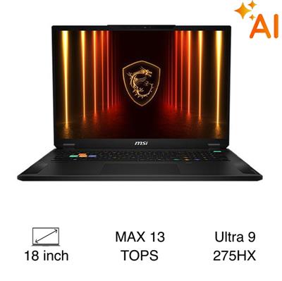 Laptop MSI Gaming Stealth 18 HX AI A2XWIG Ultra 9 275HX/32GB/2TB/16GB RTX5080/120Hz/Win11 (017VN)