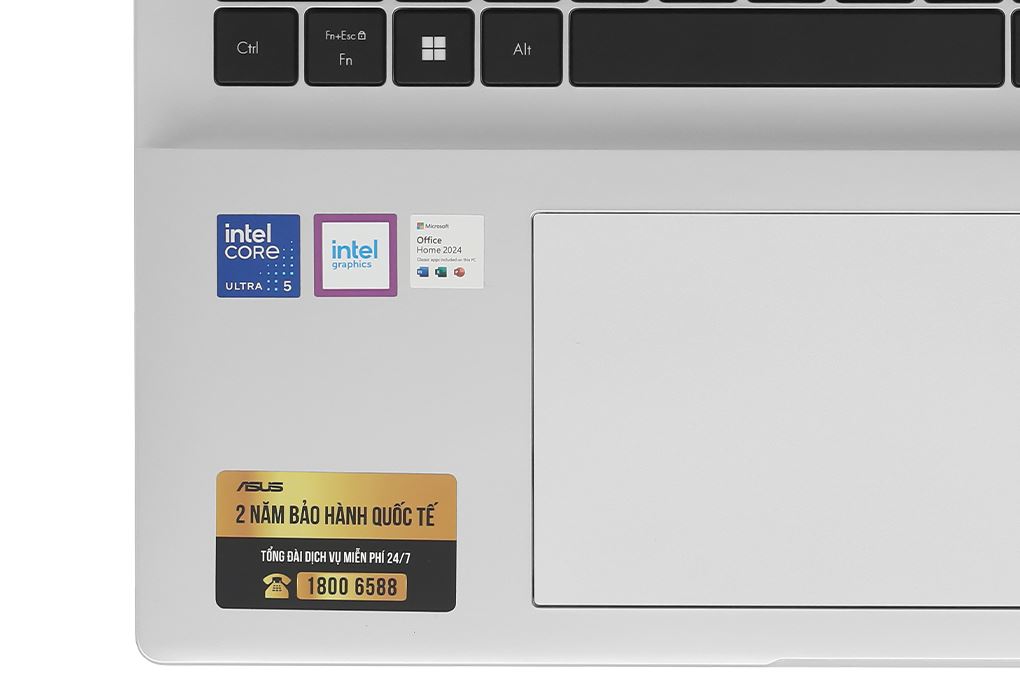 Laptop Asus Vivobook 16 A1607CA - MB038WS (Ultra 5 225H, 16GB, 512GB, WUXGA, OfficeH24+365, Win11) Màu Bạc