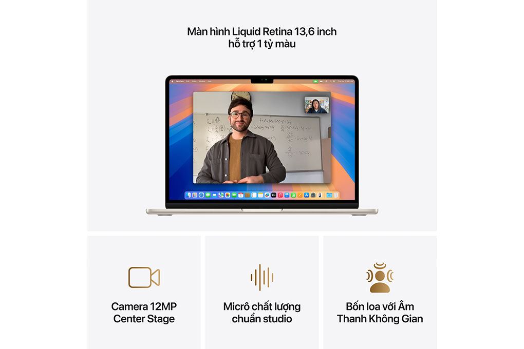Laptop MacBook Air 13 inch M4 16GB/512GB Màu Vàng