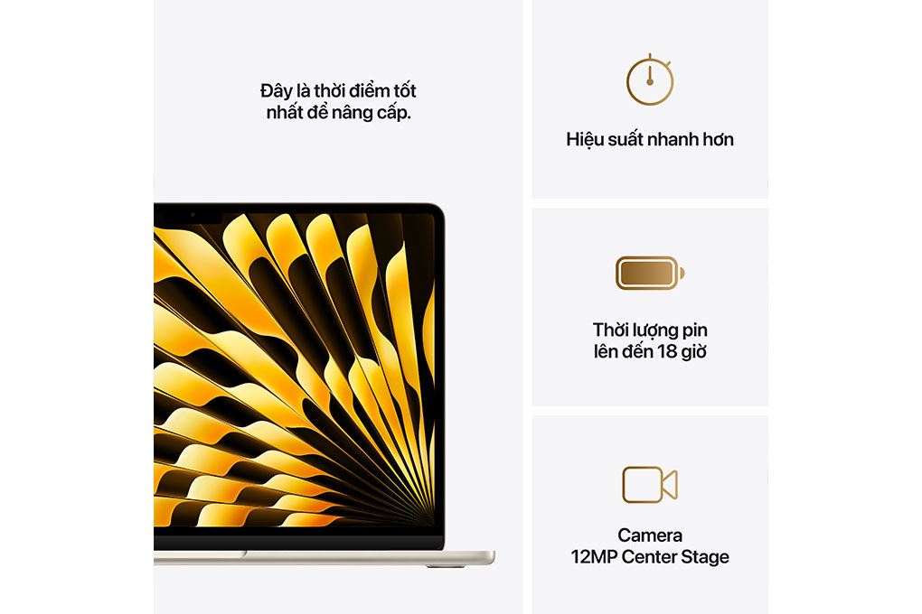 Laptop MacBook Air 13 inch M4 16GB/512GB Màu Vàng