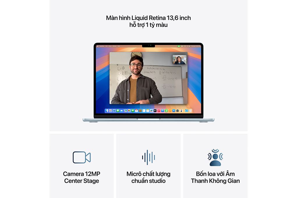Laptop MacBook Air 13 inch M4 16GB/512GB Màu Xanh da trời nhạt