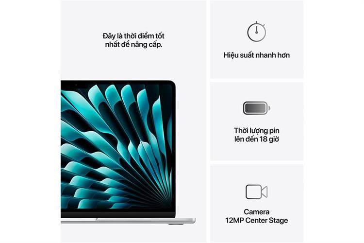Laptop MacBook Air 13 inch M4 24GB/1TB Màu Bạc