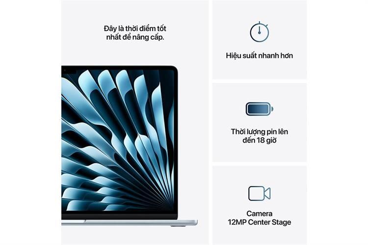 Laptop MacBook Air 15 inch M4 16GB/512GB Màu Xanh da trời nhạt