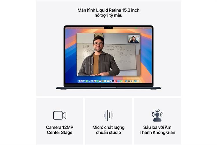 Laptop MacBook Air 15 inch M4 16GB/512GB Màu Xanh đen