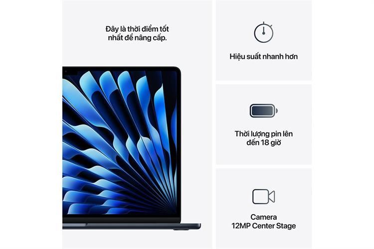 Laptop MacBook Air 15 inch M4 24GB/256GB Màu Xanh đen