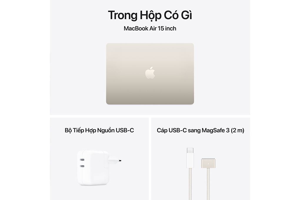 Laptop MacBook Air 15 inch M4 32GB/512GB Màu Vàng