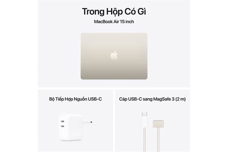 Laptop MacBook Air 15 inch M4 32GB/1TB Màu Vàng