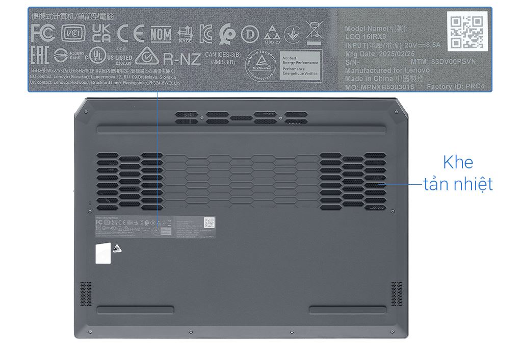 Laptop Lenovo Gaming LOQ 15IRX9 - 83DV00PSVN (i5 13450HX, 24GB, 512GB, RTX 3050 6GB, Full HD 144Hz, Win11) - 12