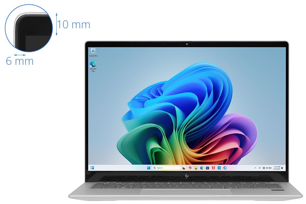 Laptop HP OmniBook X 14 fe1010QU - B53KBPA (X1P 42 100, 16GB, 512GB, 2.2K, Cảm ứng, OfficeHS+365, Win11) Màu Bạc