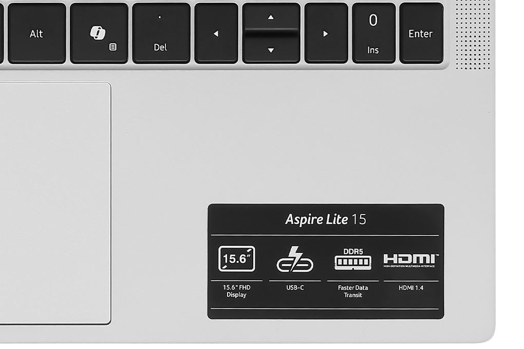 Laptop Acer Aspire Lite 15 AL15 71P 517D - NX.J7KSV.001 (i5 12450H, 16GB, 512GB, Full HD, Win11) Màu Bạc