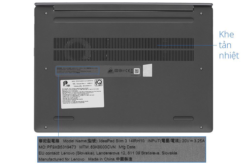 Laptop Lenovo Ideapad Slim 3 14IRH10 - 83K0000CVN (i5 13420H, 24GB, 512GB, WUXGA OLED, Win11) - 13