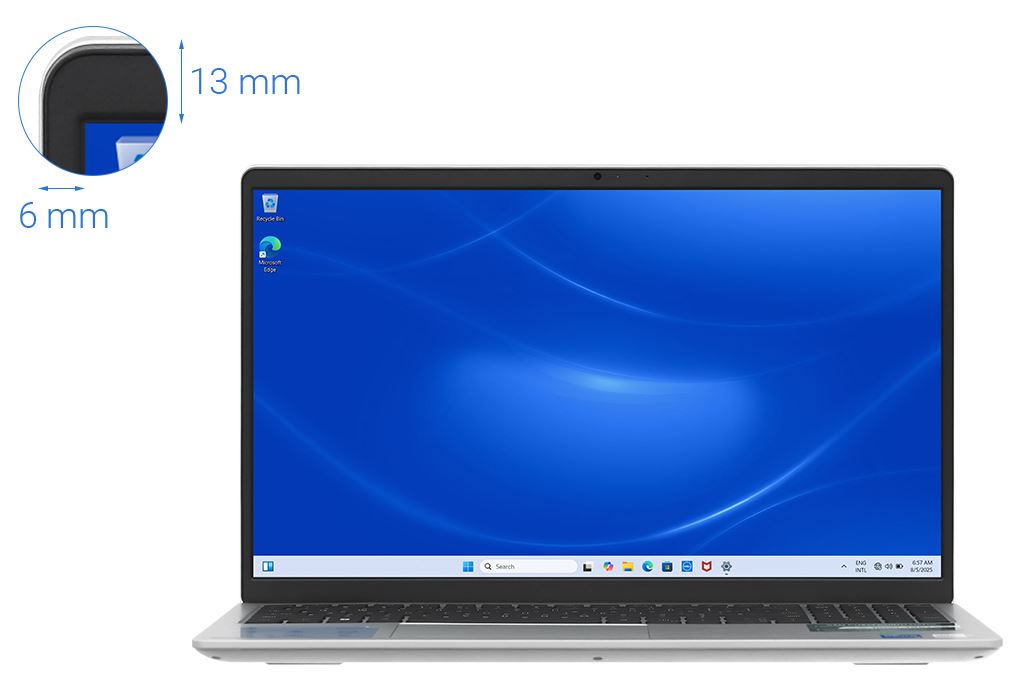 Laptop Dell Inspiron 15 3520 - 71064798 (i5 1235U, 16GB, 512GB, Full HD 120Hz, OfficeH24+365, KYHD, Win11) Màu Bạc