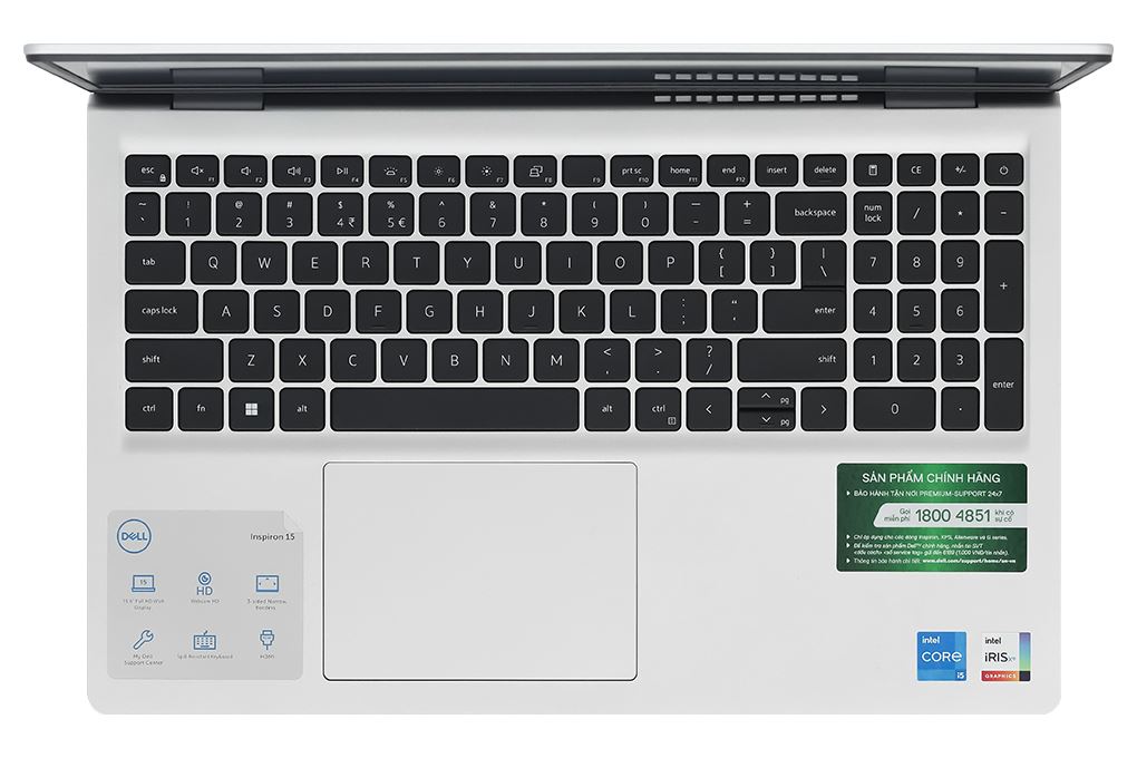 Laptop Dell Inspiron 15 3520 - 71064798 (i5 1235U, 16GB, 512GB, Full HD 120Hz, OfficeH24+365, KYHD, Win11) Màu Bạc