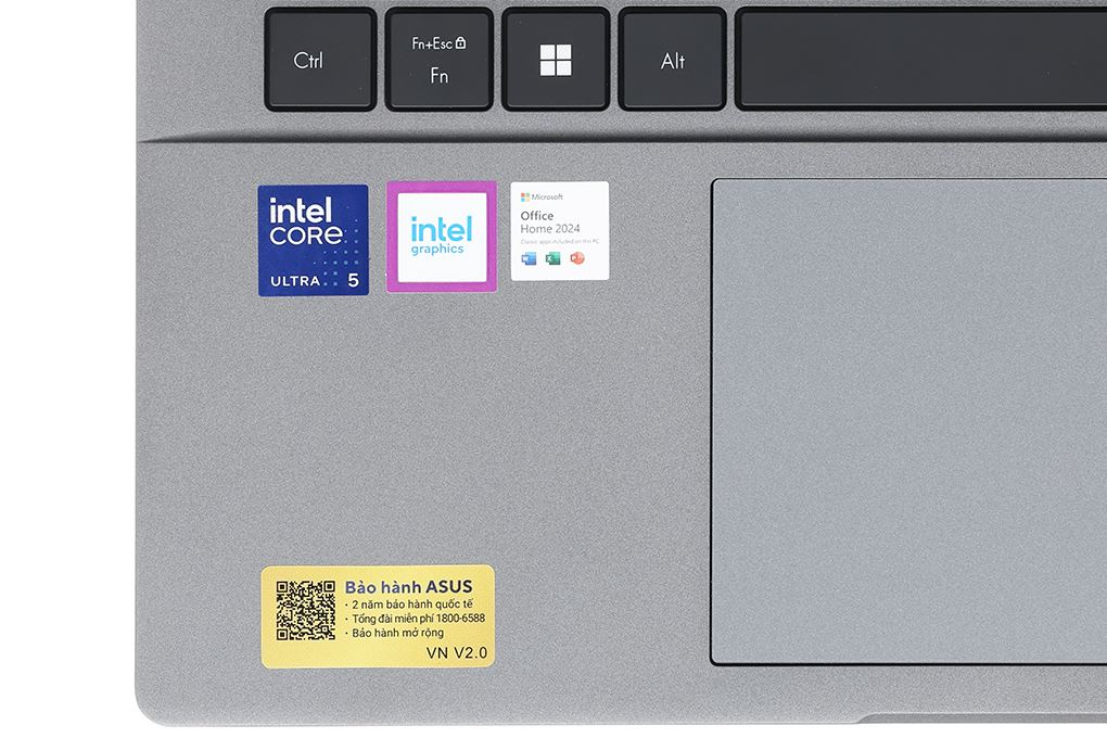 Laptop Asus Vivobook S14 S3407CA - LY095WS (Ultra 5 225H, 16GB, 512GB, WUXGA, OfficeH24+365, Win11) Màu Xám