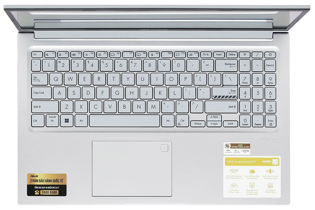 Laptop Asus Vivobook 15 X1504VA - BQ185WS (Core 5 120U, 16GB, 512GB, Full HD, OfficeH24+365, Win11) Màu Bạc