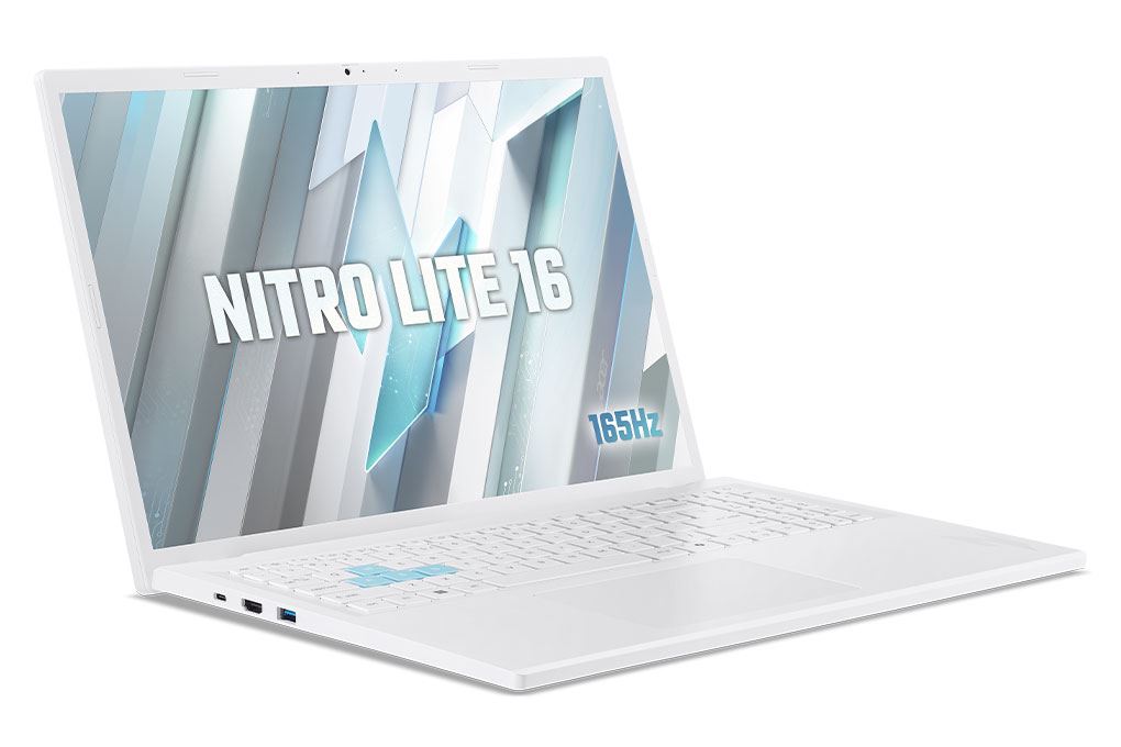 Laptop Acer Gaming Nitro Lite 16 NL16 71G 71UJ - NH.D59SV.002 (i7 13620H, 16GB, 512GB, RTX 3050 6GB, Full HD+ 165Hz, Win11) Màu Trắng