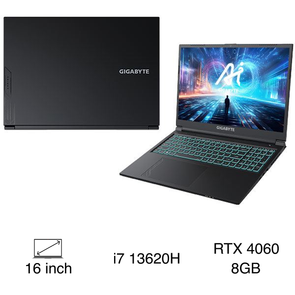 Laptop GIGABYTE G6 KF RC56 i7 13620H/16GB/512GB/8GB RTX4060/165Hz/Win11 (9RC56KF0HJIIXIVN000)