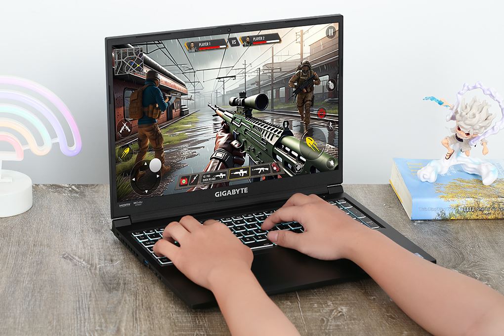 Laptop GIGABYTE Gaming G6 KF RC56 - 9RC56KF0HJIIXIVN000 (i7 13620H, 16GB, 512GB, RTX 4060 8GB, WUXGA 165Hz, Win11) Màu Đen