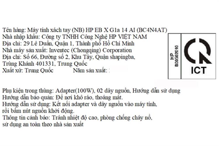 Laptop HP EliteBook X G1a 14 AI - BC4N4AT (R7 AI PRO 360, 32GB, 1TB, 2.8K OLED 120Hz, Cảm ứng, Win11 Pro) Màu Bạc