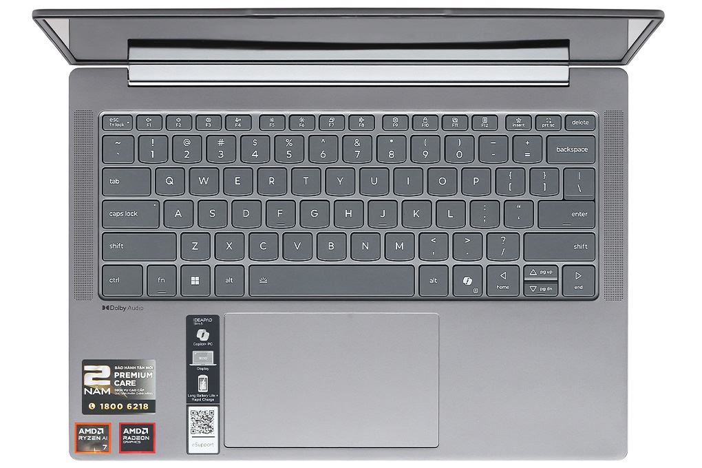 Laptop Lenovo IdeaPad Slim 5 OLED 14AKP10 - 83HX0066VN (R7 AI 350, 32GB, 512GB, WUXGA OLED, Win11) Màu Xám