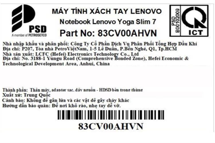 Laptop Lenovo Yoga Slim 7 OLED 14IMH9 - 83CV00AHVN (Ultra 5 125H, 16GB, 1TB, WUXGA OLED, OfficeHS+365, Win11) Màu Xám