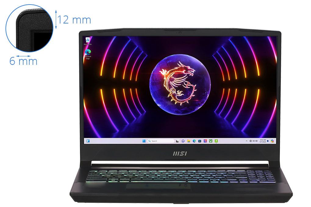 Laptop MSI Gaming Katana 15 B13UDXK - 2411VN (i7 13620H, 16GB, 512GB, RTX 3050 6GB, Full HD 144Hz, Win11) - 3
