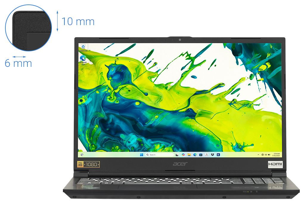 Laptop Acer Gaming Aspire 7 A715 59G 73LB - NH.QX6SV.002 (i7 12650H, 16GB, 512GB, RTX 3050 6GB, Full HD 144Hz, Win11) Màu Đen
