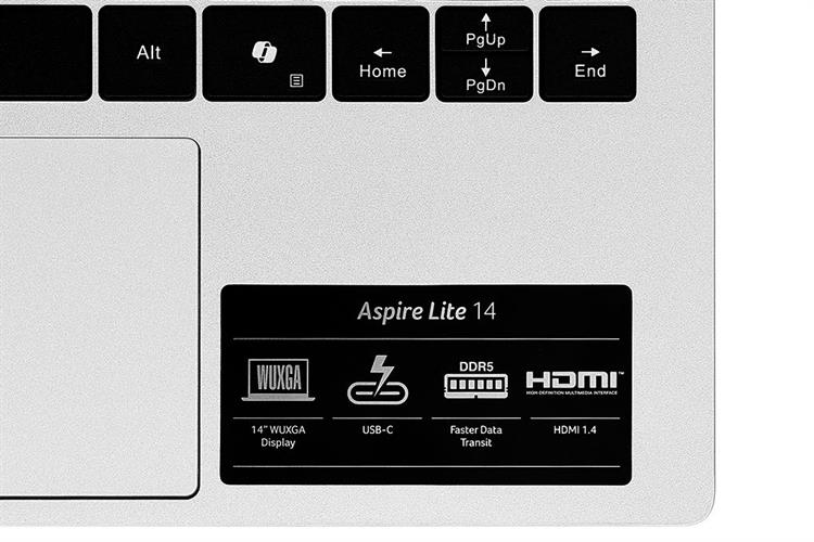 Laptop Acer Aspire Lite 14 AL14 71M 52GQ - NX.J4ASV.001 (i5 12500H, 16GB, 512GB, Full HD+, Win11) Màu Bạc