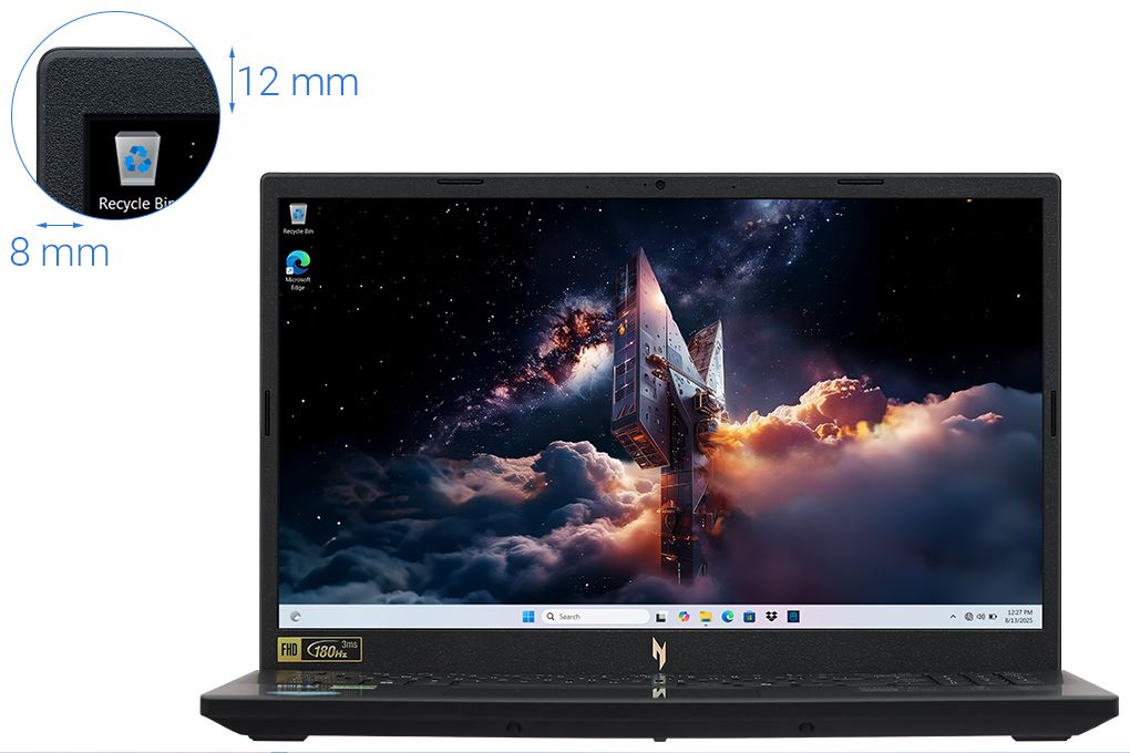 Laptop Acer Gaming Nitro ProPanel ANV15 52 72BM - NH.QZ9SV.004 (i7 13620H, 16GB, 512GB, RTX5050 8GB, Full HD 180Hz, Win11) Màu Đen