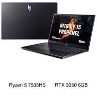 Laptop Acer Gaming Nitro V 15 ProPanel ANV15 41 R9M1 - NH.QPFSV.004 (R5 7535HS, 16GB, 512GB, RTX3050 6GB, Full HD 180Hz, Win11)