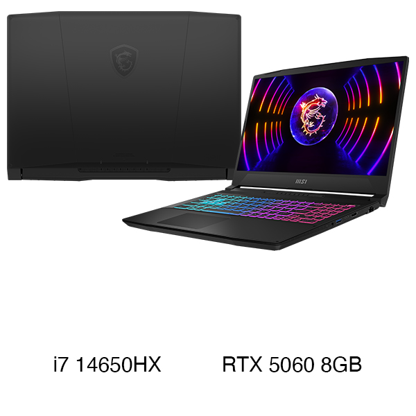 Laptop MSI Gaming Katana 15 HX B14WFK - 267VN (i7 14650HX, 32GB, 512GB, RTX5060 8GB, QHD 165Hz, Win11)