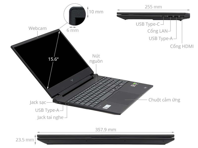 HP Gaming VICTUS 15 fb3116AX - BX8U4PA (R7 7445HS, 16GB, 512GB, RTX3050 6GB, Full HD 144Hz, Win11)