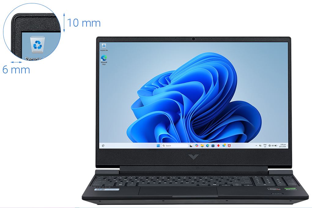Laptop HP Gaming VICTUS 15 fb3116AX - BX8U4PA (R7 7445HS, 16GB, 512GB, RTX3050 6GB, Full HD 144Hz, Win11) Màu Đen