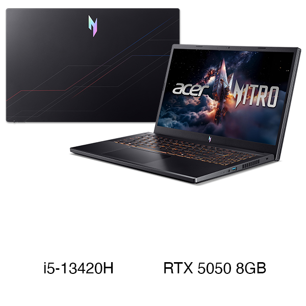 Laptop Acer Gaming Nitro V 15 ProPanel ANV15 52 59AA - NH.QZ9SV.002 (i5 13420H, 16GB, 512GB, RTX 5050 8GB, Full HD 180Hz, Win11)