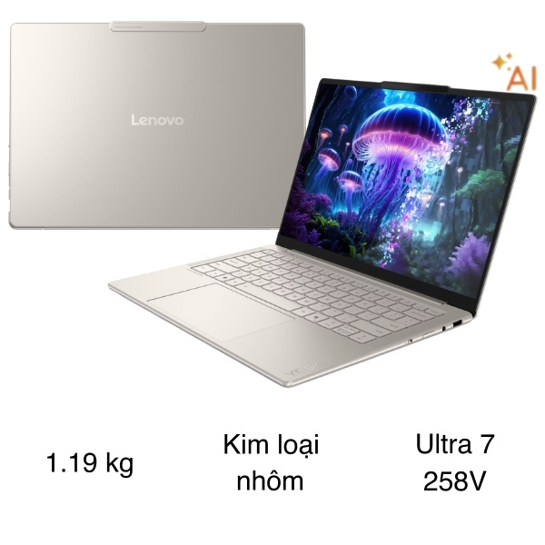 Laptop Lenovo Yoga Slim 7 OLED 14ILL10 - 83JX0081VN (Ultra 7 258V, 32GB, 1TB, 2.8K OLED 120Hz, OfficeH24, Win11)