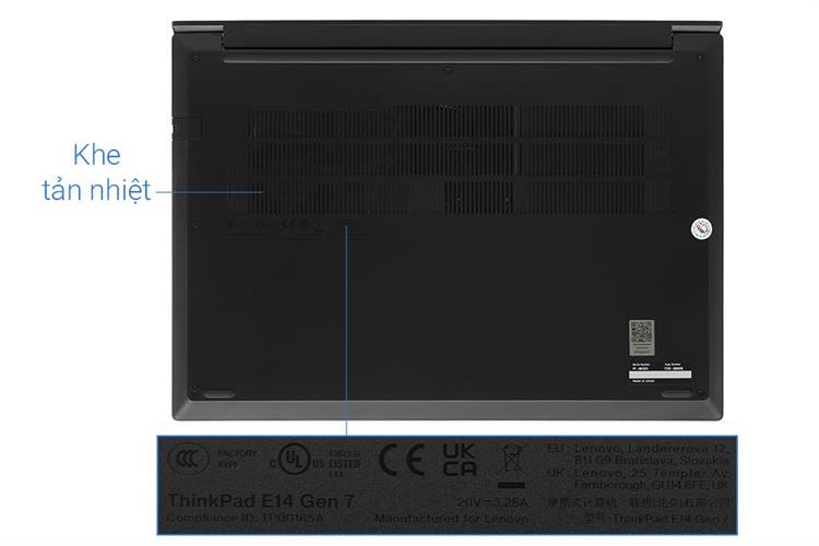 Laptop Lenovo ThinkPad E14 Gen 7 - 21SX005RVN (Ultra 5 225U, 32GB, 512GB, WUXGA, Win11) Màu Đen
