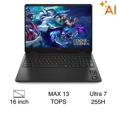 Laptop HP Gaming OMEN 16 am0176TX - BX9D3PA (Ultra 7 255H, 16GB, 512GB, RTX 5060 8GB, WUXGA 165Hz, Win11)