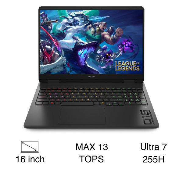 Laptop HP Gaming OMEN 16 am0129TX - BX9D1PA (Ultra 7 255H, 32GB, 512GB, RTX 5070 8GB, WUXGA 165Hz, Win11)