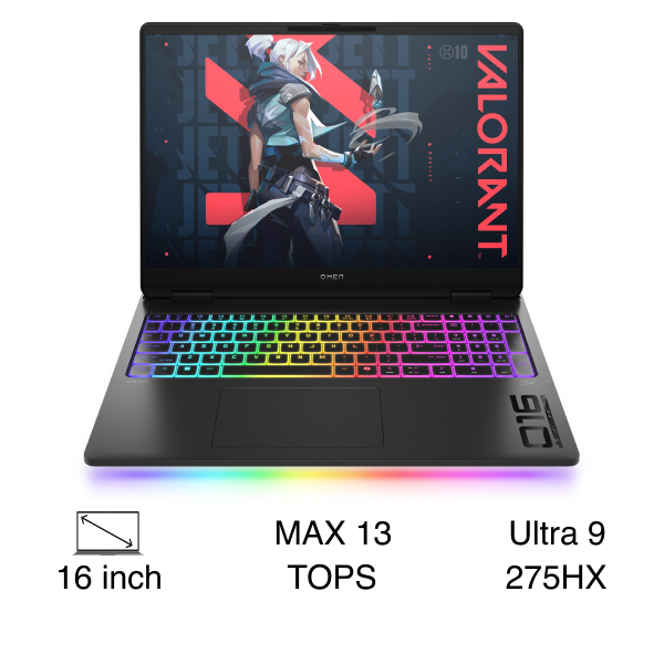 Laptop HP Gaming OMEN Max 16 ah0213TX - C1WR2PA (Ultra 9 275HX, 64GB, 2TB, RTX 5080 16GB, WQXGA OLED 240Hz, OfficeH24, Win11)